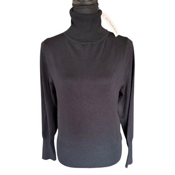 JJ Perfection Black Turtleneck Sweater – Size Large - Picture 2 of 6